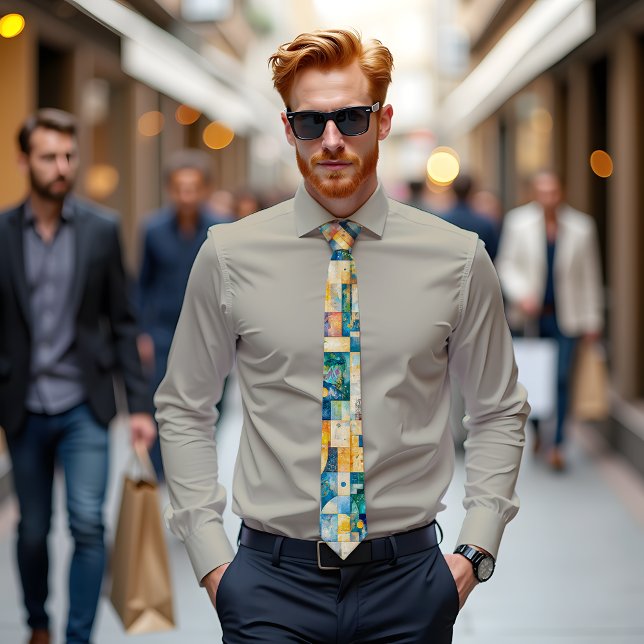Gravata Terra Nova Abstrato Art Tie (Criador carregado)