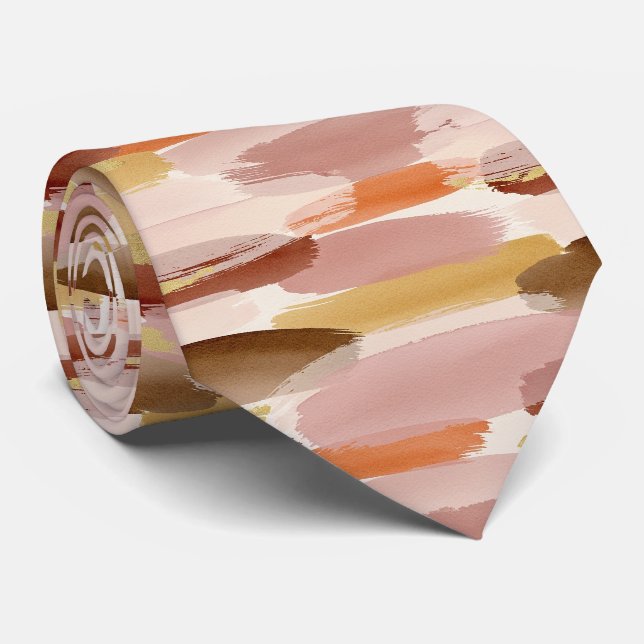 Gravata Terra Suave Abstrato (4) (Rolled)