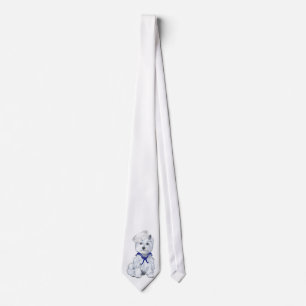 Gravata Terrier Branco do West Highland Marinheiro