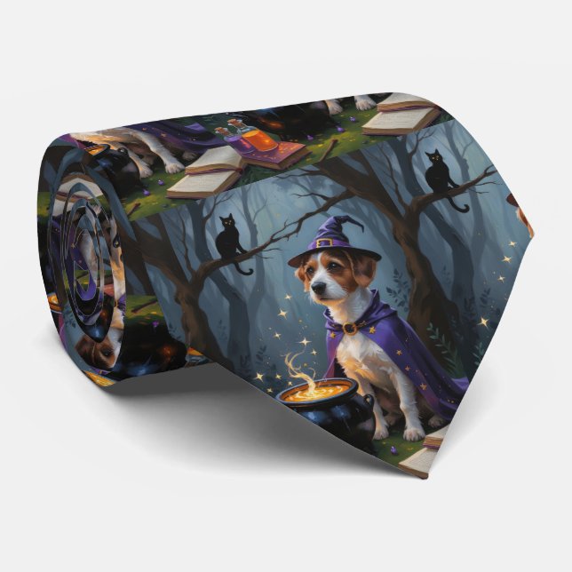 Gravata Terrier da Baía de Chesapeake Caprichoso Halloween (Rolled)