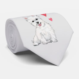 Gravata Terrier West Highland Branco Pelo Westie