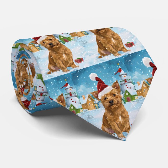 Gravata Terrier Winter Wonderland Natal australiano (Rolled)