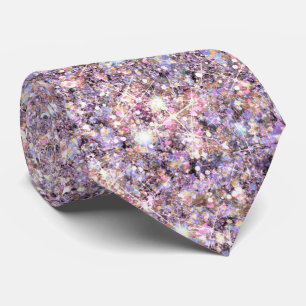 Gravata Tesouro Roxo Sereia Brilho Tons Neutros