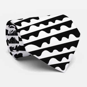 Gravata Teste padrão 020815 - Branco no preto