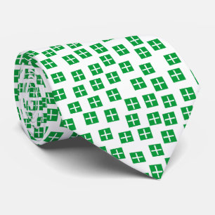 Gravata Teste padrão 270715 - Verde e branco de grama