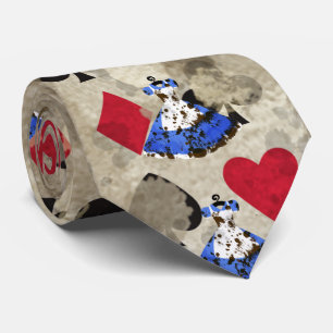 Gravata Teste padrão afligido de Alice do país das