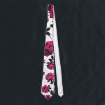 Gravata Teste padrão cor-de-rosa rústico da haste<br><div class="desc">Este teste padrão cor-de-rosa rústico da haste cor-de-rosa e preta é perfeito para a mulher na moda e à moda. É teste padrão original e a coloração é grande para toda a ocasião ou presente. Aprecie este design elegante e bonito!</div>