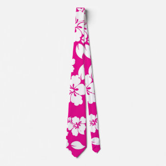 Gravata Teste padrão havaiano cor-de-rosa