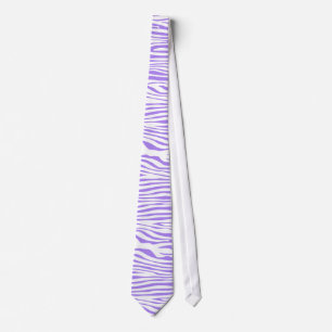 Gravata Teste padrão roxo da listra da zebra