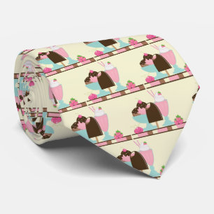 Gravata Teste padrão Summery dos deleites do Sundae do