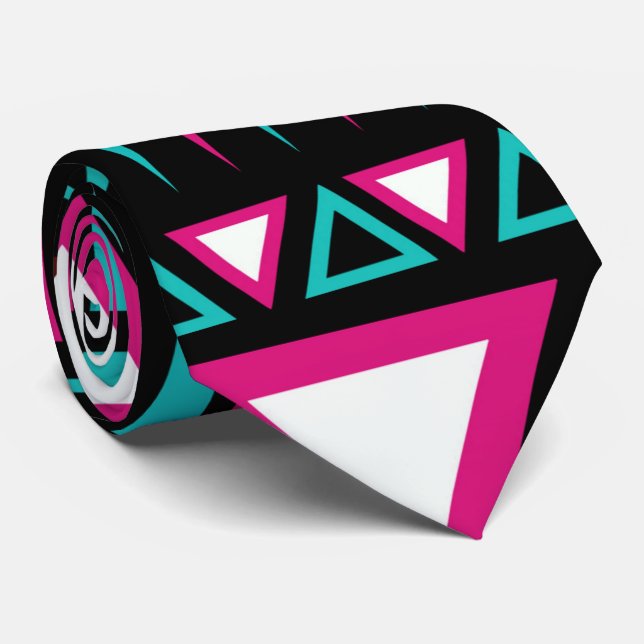 Gravata Teste padrão tribal africano bonito (Rolled)