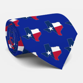 Gravata Texas Lone Star State Flag e Map Outline Texan