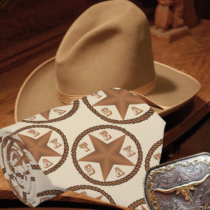 Gravata Texas Star com Rope    BorderANY COLOR