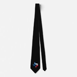 Gravata Texas State Flag Longhorn silhueta