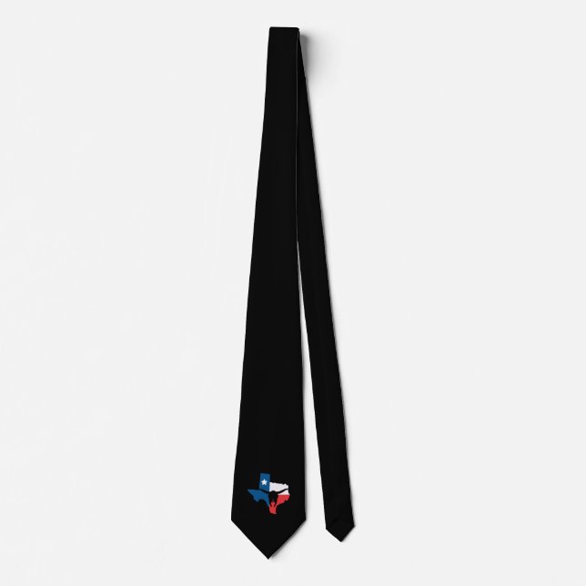 Gravata Texas State Flag Longhorn silhueta (Frente)