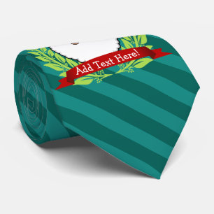 Gravata Texto étnico alegre do costume do papai noel