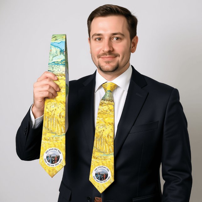 Gravata Texto Personalizado De Foto Do Feriado De Aniversá (custom photo neck tie )