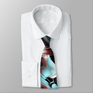 Gravata textura de garoa cinzenta vermelha a azul