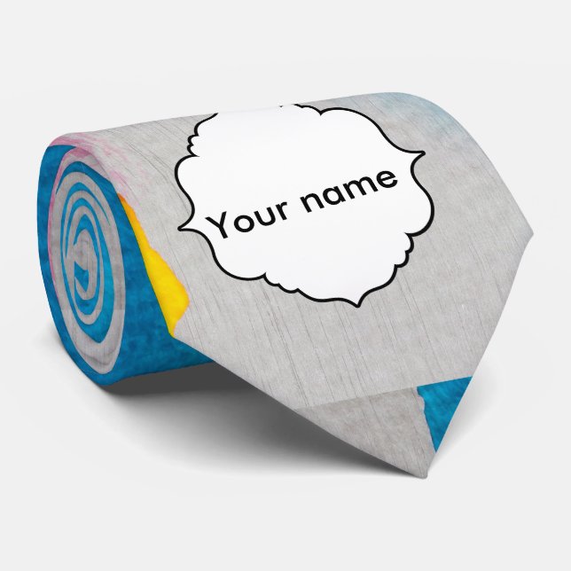 Gravata Textura de listras de aquarelas (Rolled)