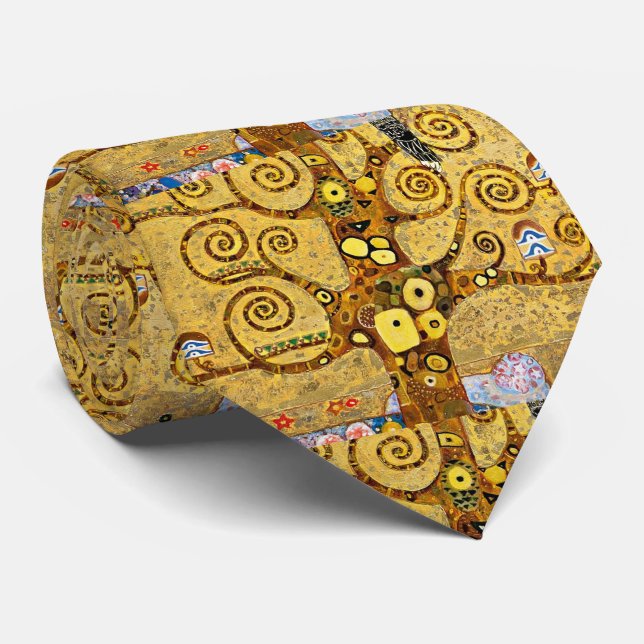 Gravata “ The Tree of Life ” , Gustav Klimt (Rolled)
