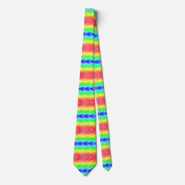 Gravata This rainbow pattern necktie (Frente)