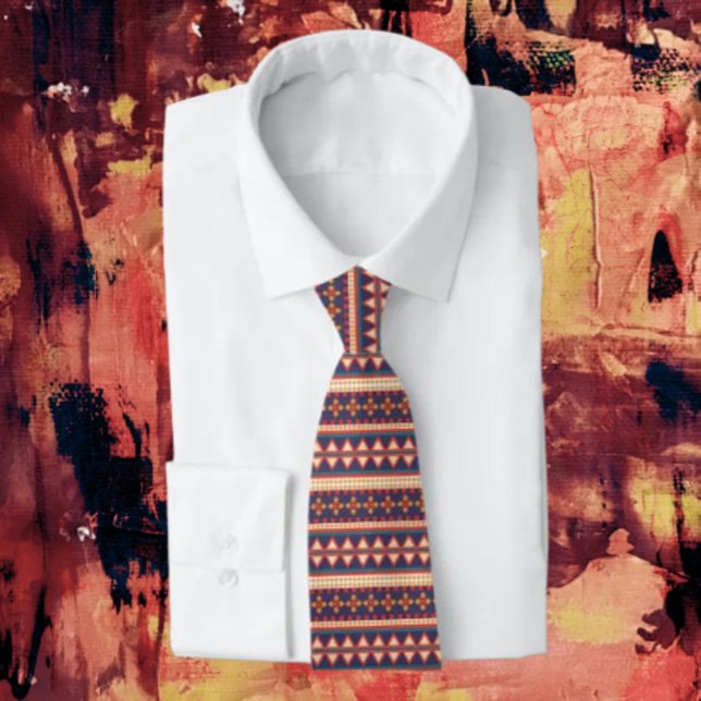 Gravata Threads nômadas | Aztec Pattern Necktie (Criador carregado)
