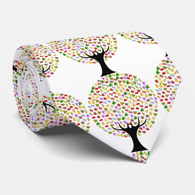 Gravata Thunder_Cove da árvore de várias frutas (Rolled)