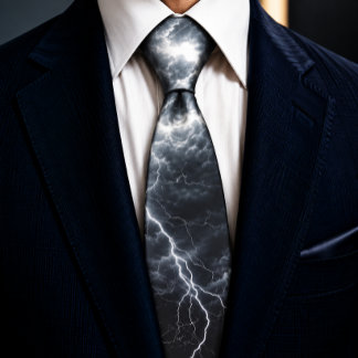 Gravata Thunderstorm Tie/Krawatte mit Blitzd