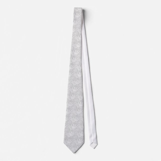 Gravata Tie Brambles - Branco (Frente)