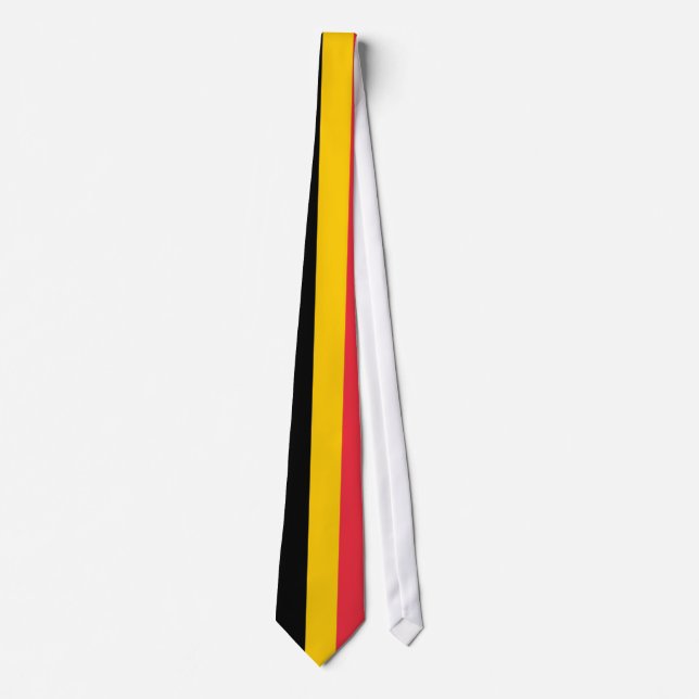 Gravata Tie com a bandeira da Bélgica (Frente)