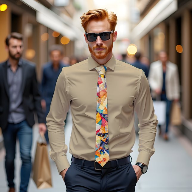 Gravata Tie de Abstrato de Harmonia Cromática (Criador carregado)