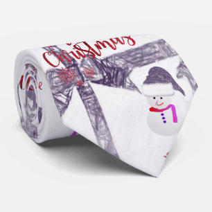 Gravata Tie de Natal, Snowman