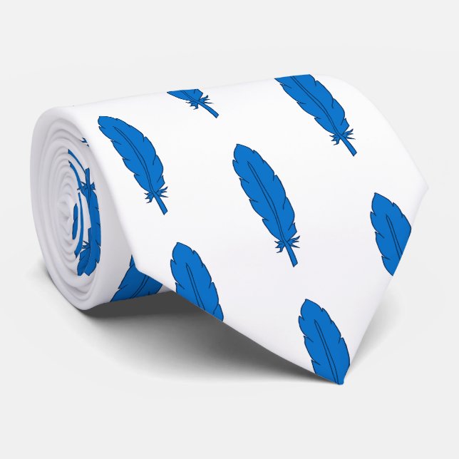Gravata Tie de pena azul de Clã SCA (Rolled)