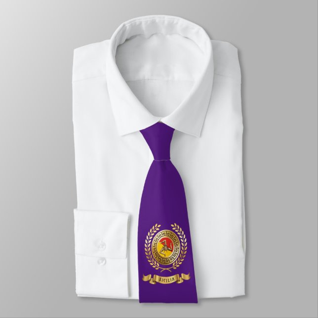 Gravata Tie de Pescoço Patriótico Siciliano (Amarrado)