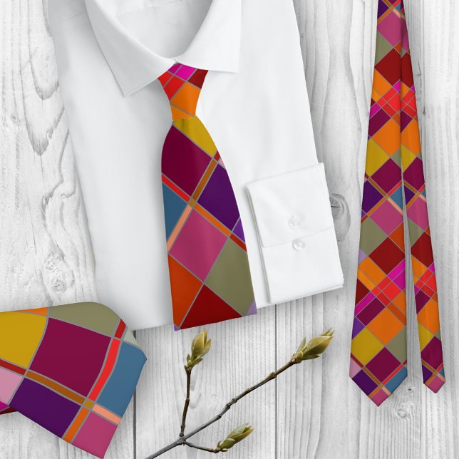 Gravata Tie do Autumn Design Checkered (Criador carregado)