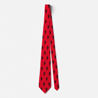Gravata Tie do jogador de rugby vermelho