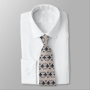 Gravata Tie Fleur-De-Lis Midnight