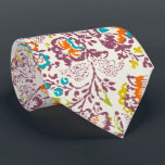 Gravata Tie Floral de Casamento Plum e Orange Vintage<br><div class="desc">Qualquer gravador que não esteja impresso frente e verso pode ser personalizado por você para ter o impressão no lado traseiro também. Basta clicar em personalizar mais e selecionar tudo e copiar e,  em seguida,  selecionar o lado traseiro e colar.</div>