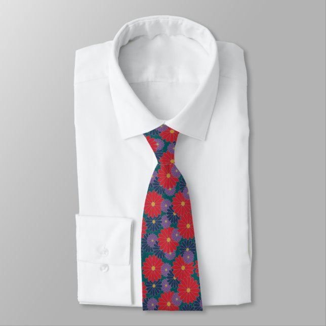 Gravata Tie Floral de Queda Splashy (Amarrado)