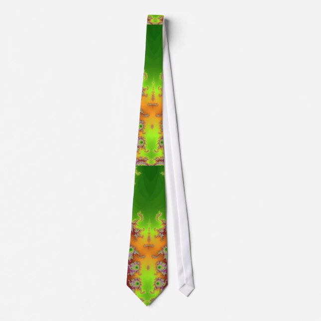 Gravata Tie Fractal de Olhos Verdes (Frente)