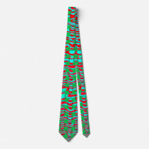 Tie- Holiday Red and Green - Abstrato Geométrico
