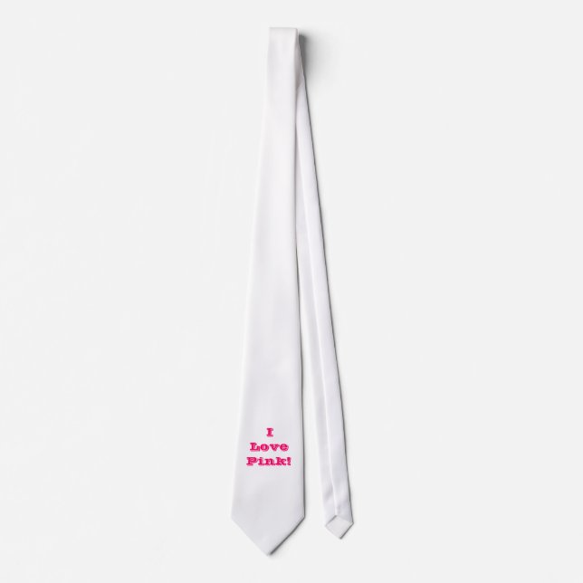 Gravata Tie I Love Pink (Frente)
