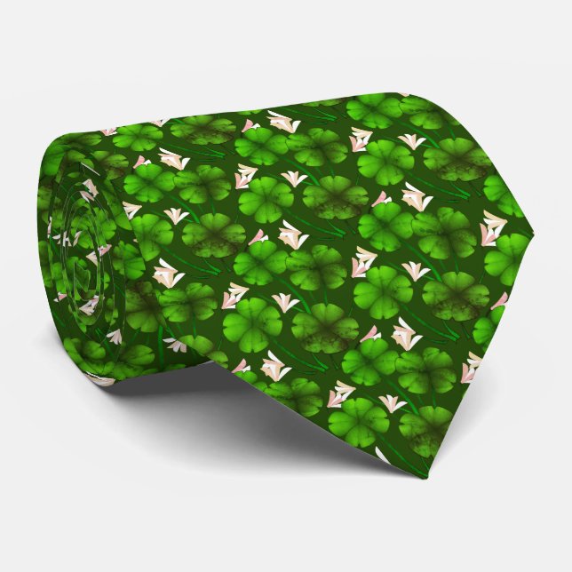Gravata Tie Lucky Tie Quatro Folha Colheita (Rolled)