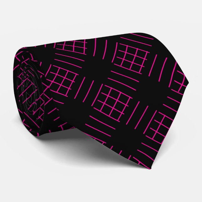 Gravata Tie magenta do pescoço na diagonal (Rolled)
