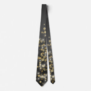 Gravata TIE MENS Dourado Preto