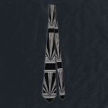 Gravata Tie Silver Black Art Deco<br><div class="desc">Tie Silver Black Art Deco</div>