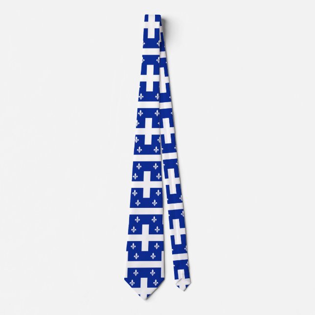 Gravata Tie with Flag of Quebec, Canada (Frente)