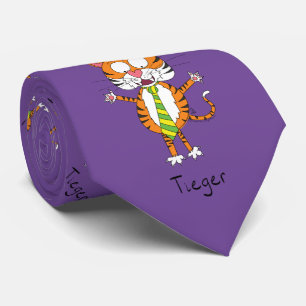 Gravata Tiger Tiger Gato Engraçado Tie