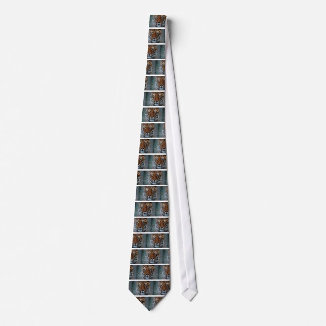 Gravata Tigre Gato Stripes Selvagem (Frente)