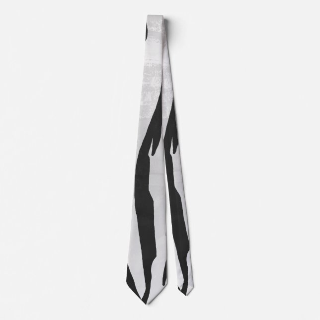 Gravata Tigre Impressão preto e branco (Frente)